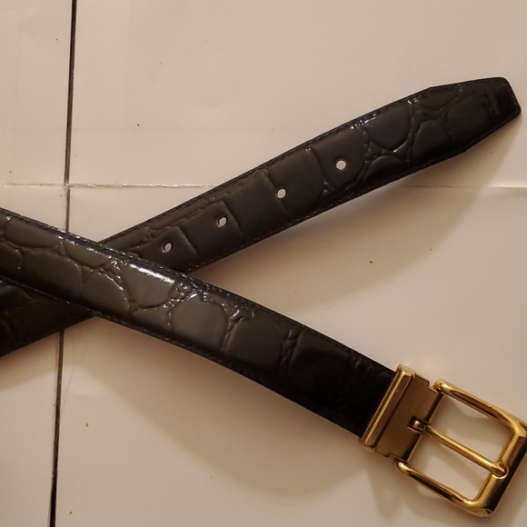 New without tags genuine leather womens black belt size 42" - Picture 3 of 5
